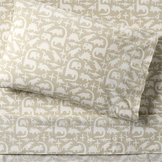 Stay Cool Dino 100% Organic Cotton Kids Twin Sheet Set