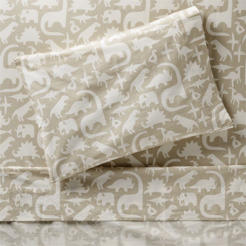 Stay Cool Dino Tower Organic Cotton Toddler Sheet Set - image 0 of 4