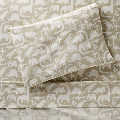 Stay Cool Dino Tower 100% Organic Cotton Toddler Sheet Set
