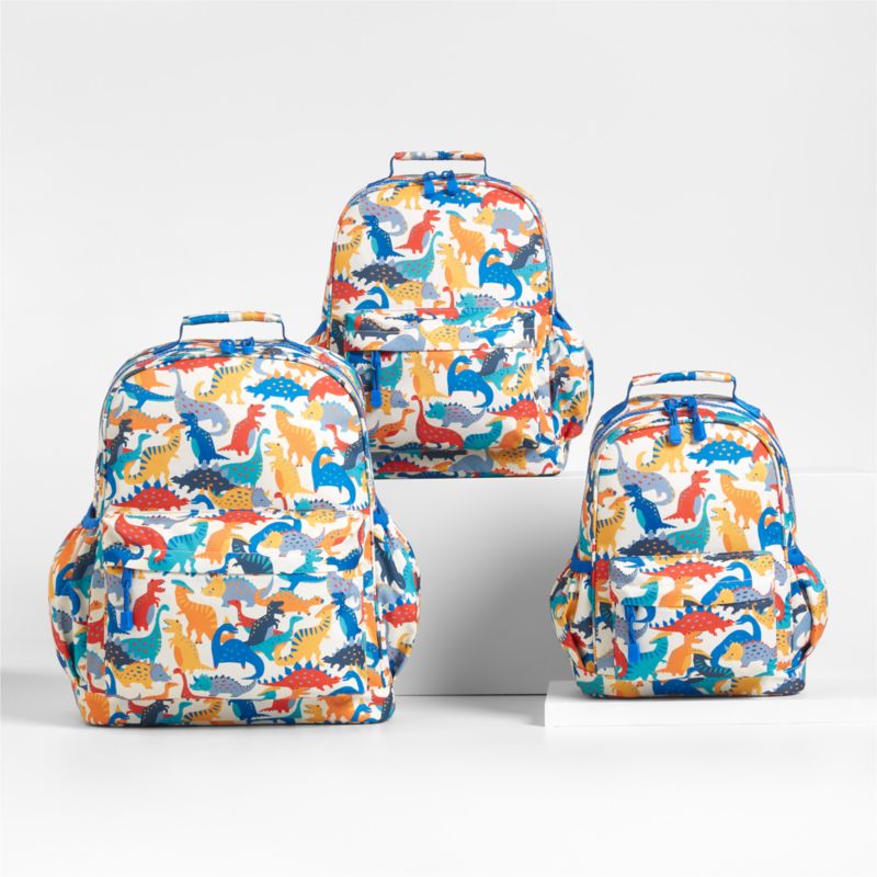 Dreamer Dino Party Small Kids Backpack with Side Pockets