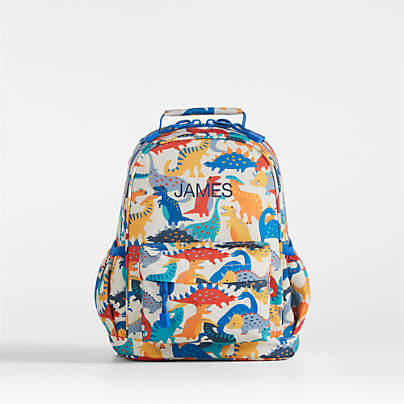 Dinosaur Party Small Kids Backpack with Side Pockets