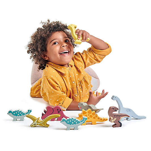 Tender Leaf Wooden Dinosaurs Kids Toy Set