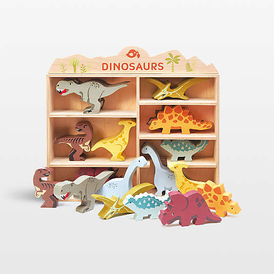 Tender Leaf Wooden Dinosaurs Kids Toy Set