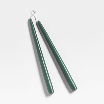 View Duck Green 12" Dipped Taper Candles, Set of 2 details