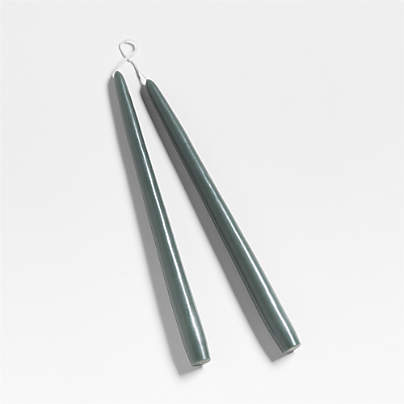 Duck Green 12" Dipped Taper Candles, Set of 2