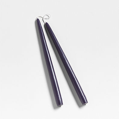 View Midnight Navy 12" Dipped Taper Candles, Set of 2 details