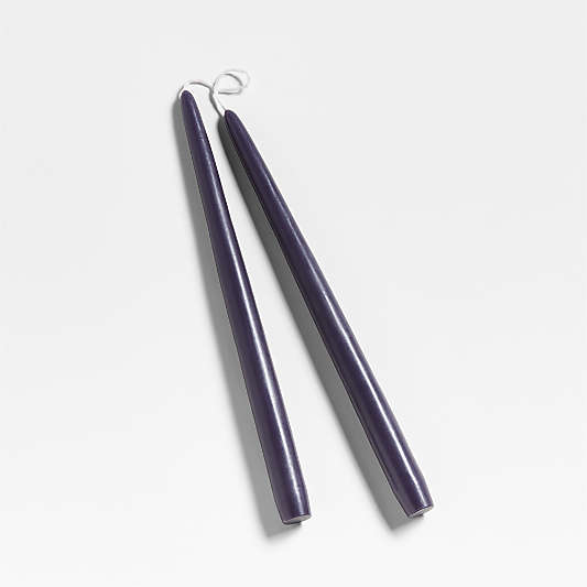 Midnight Navy 12" Dipped Taper Candles, Set of 2