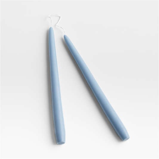 Dipped Blue Taper Candles, Set of 2