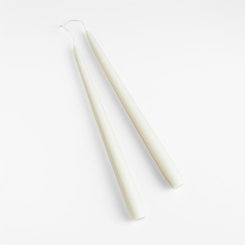 Dipped Linen Taper Candles 12", Set of 2