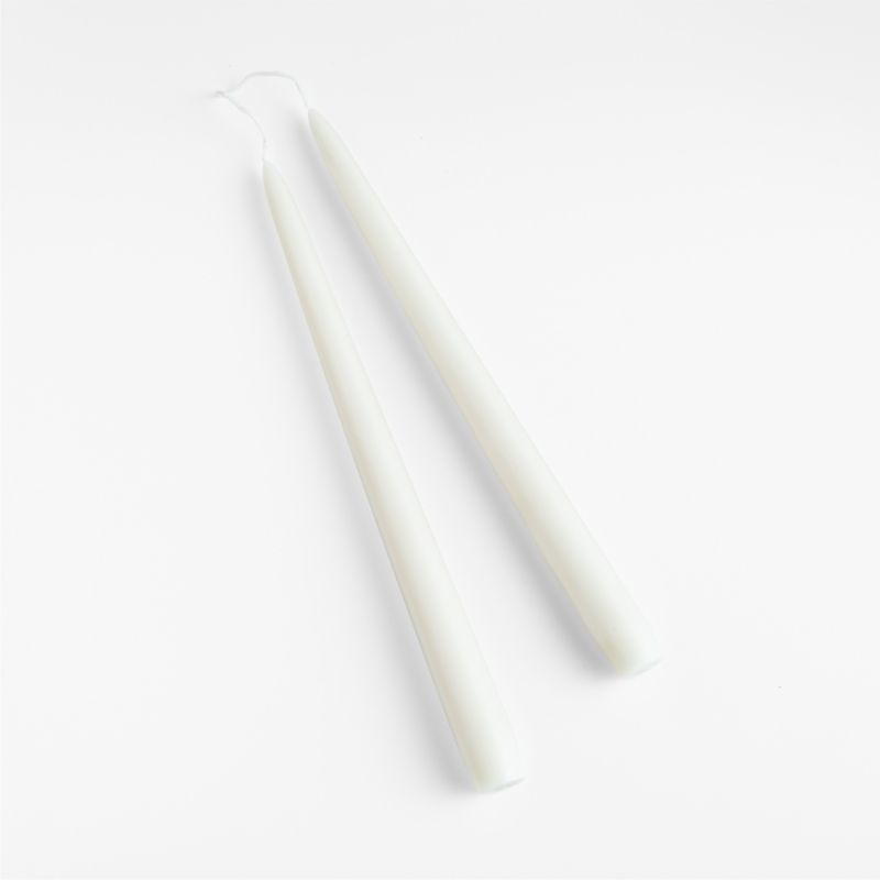 Dipped Linen Taper Candles 12", Set of 2