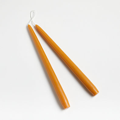 View Dipped Marigold Taper Candles, Set of 2 details