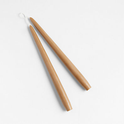 View Dipped Bronze Taper Candles, Set of 2 details