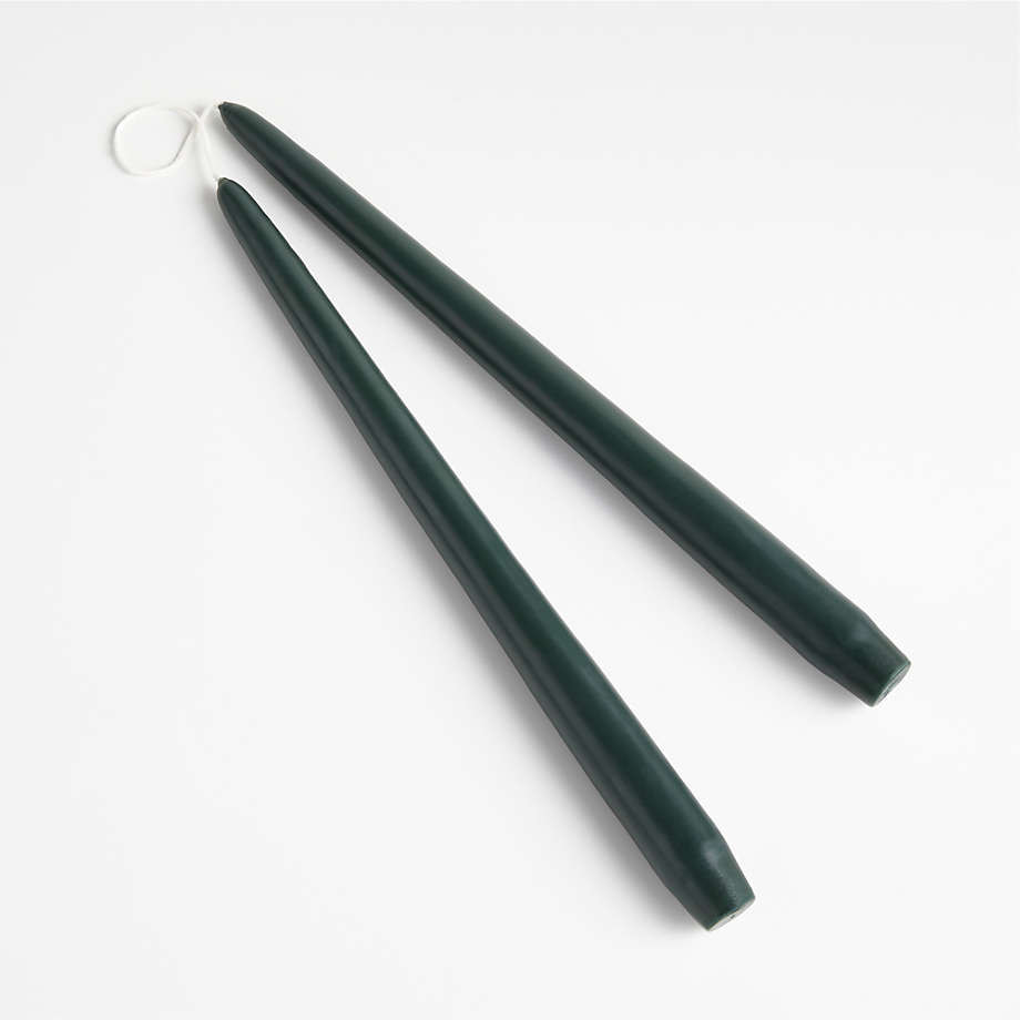 Dipped Eden Green Taper Candles, Set of 2