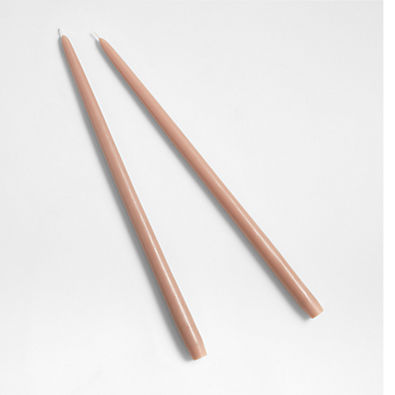 View 18" Dipped Spice Taper Candles, Set of 2 by Athena Calderone details