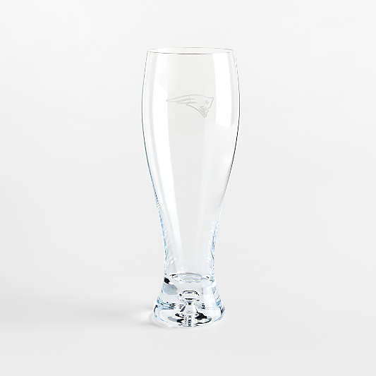 NFL New England Patriots Direction 17-Oz. Hand-Blown Pilsner Beer Glass, Set of 4