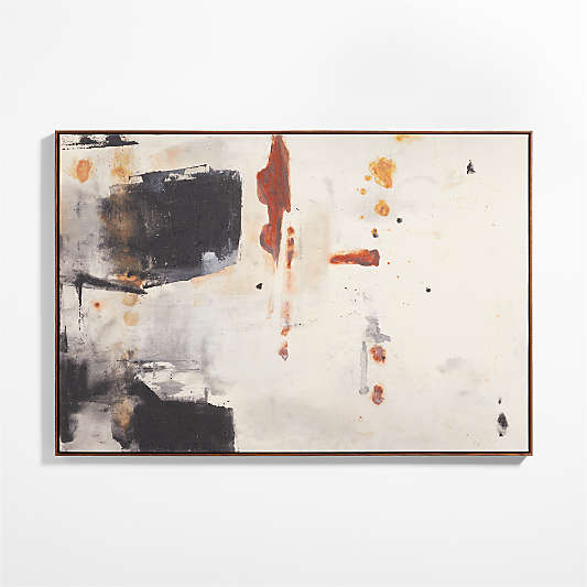 "Dissemblance I" 44"x65" Beige Framed Wall Art Print