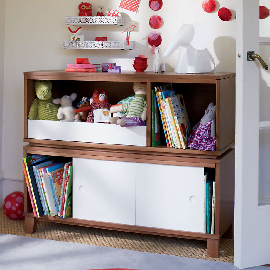 District 3 Cube Wood Stackable Bookcase Crate Kids