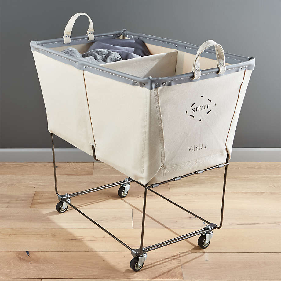 Double Laundry Hamper Sorter- Collapsible Canvas Clothes Basket