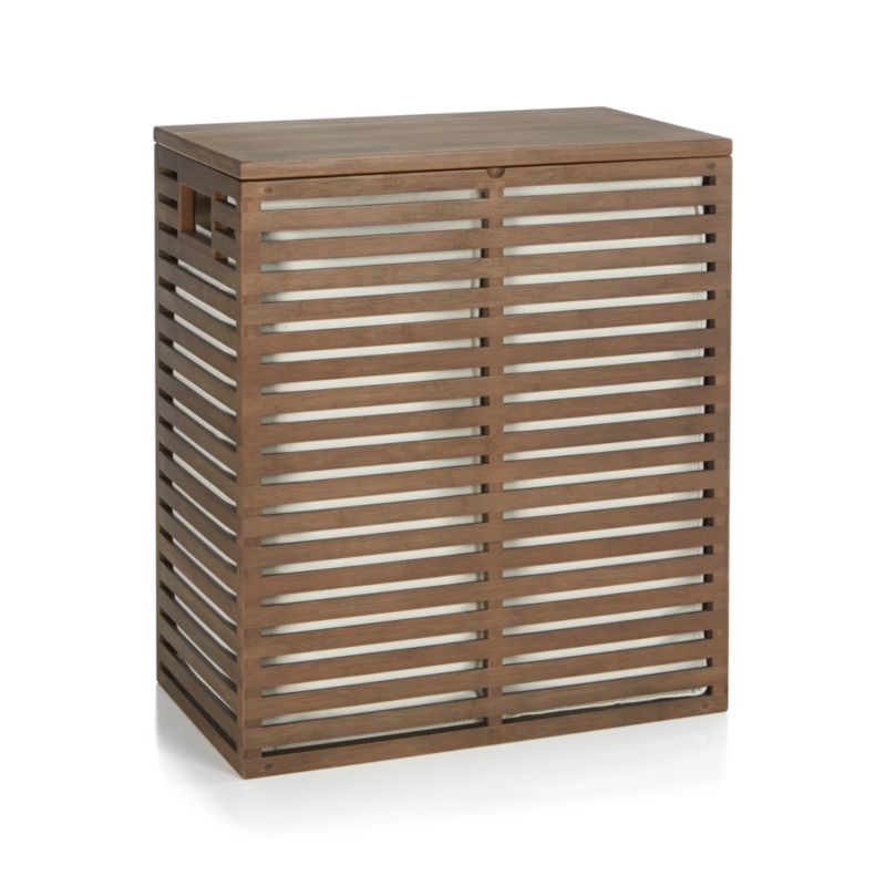 Dixon Bamboo Hamper with Liner - image 3 of 4