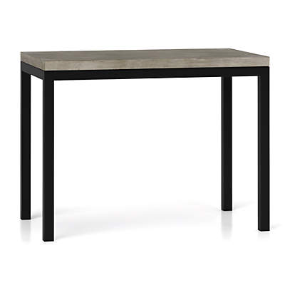 Parsons Concrete Top Dark Steel Base, High Top Bar Dining Table