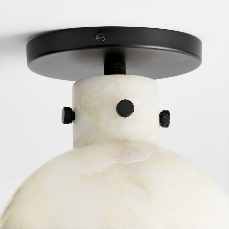 Dakota Black Flush Mount with Alabaster Shade - image 2 of 4