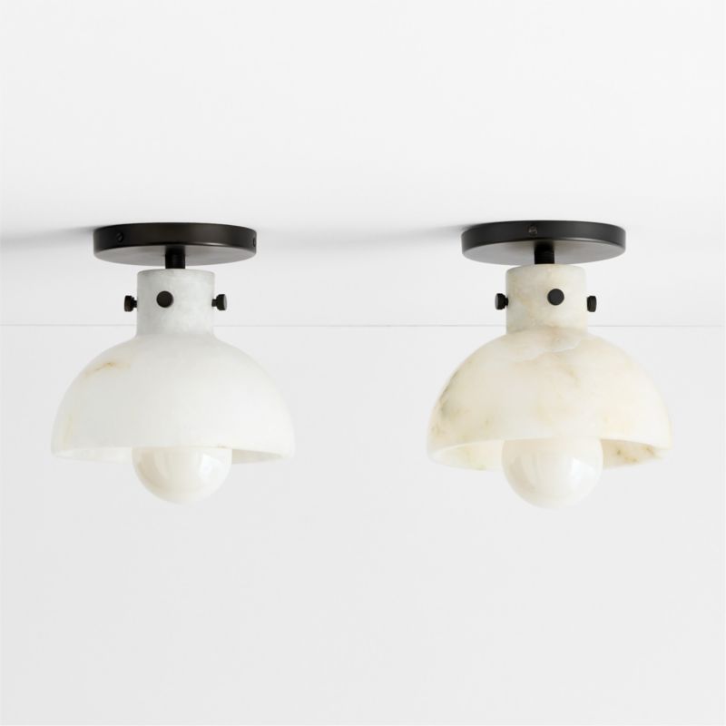 Dakota Black Flush Mount with Alabaster Shade - image 3 of 4