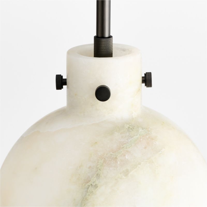 Dakota Black Pendant with Alabaster Shade - image 2 of 5