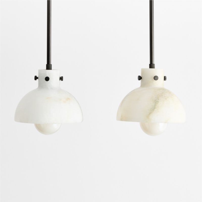 Dakota Black Pendant with Alabaster Shade - image 4 of 5