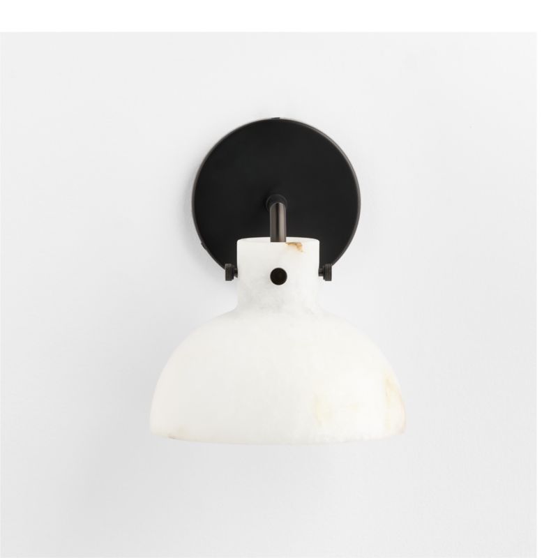 Dakota Black Sconce with Alabaster Shade - image 4 of 5