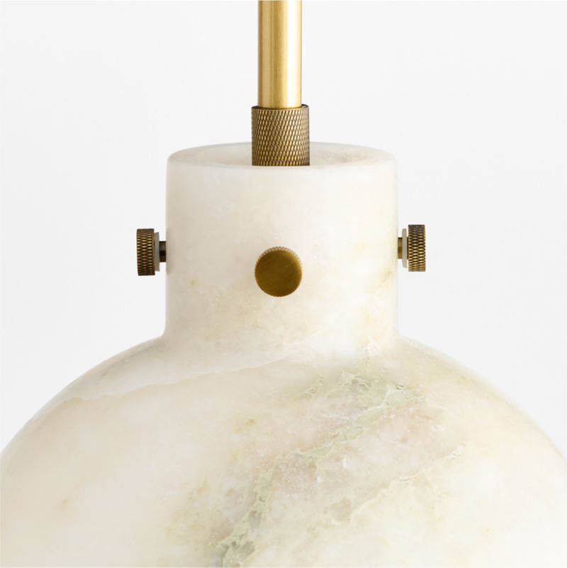 Dakota Brass Pendant with Alabaster Shade - image 2 of 6