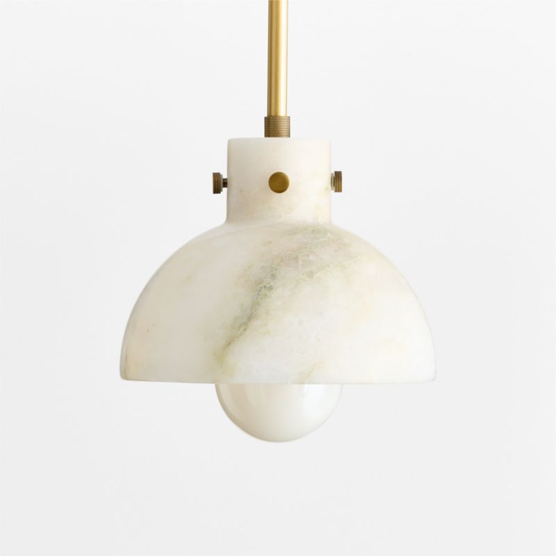Dakota Brass Pendant with Alabaster Shade - image 1 of 6