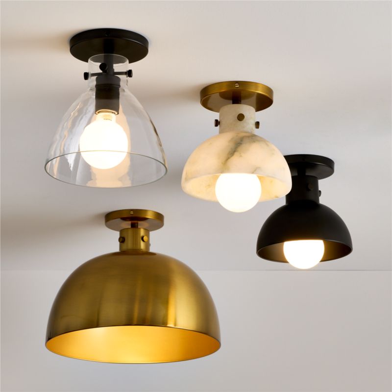 Dakota Brass Flush Mount with Alabaster Shade - image 4 of 6