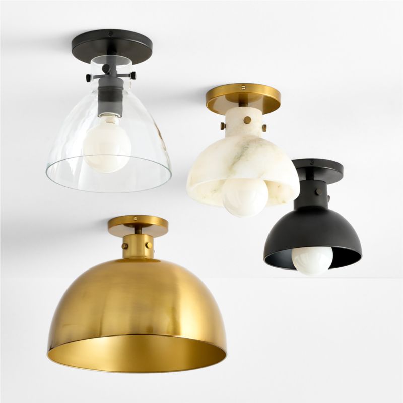 Dakota Brass Flush Mount with Alabaster Shade - image 5 of 6