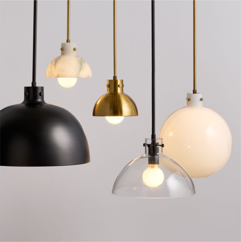 Dakota Brass Pendant with Alabaster Shade - image 5 of 6