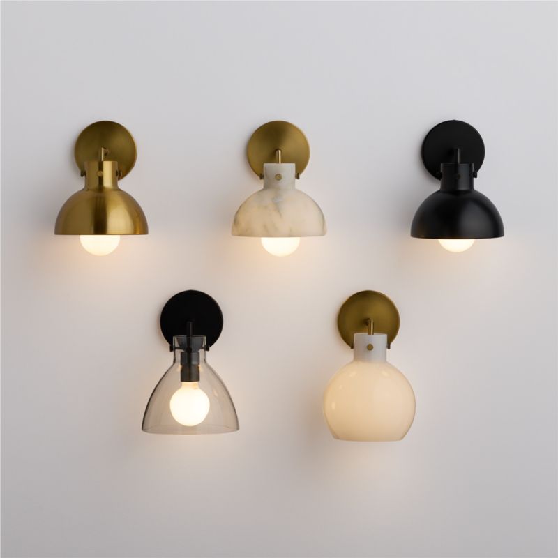 Dakota Brass Wall Sconce with Alabaster Shade - image 5 of 7