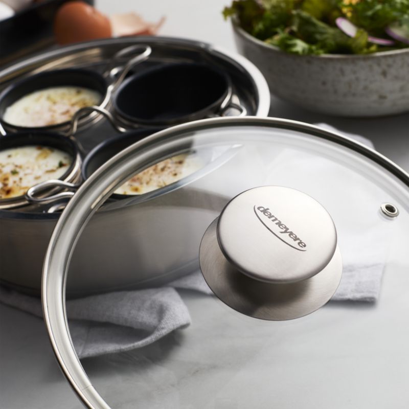 Demeyere Resto 4-Cup Stainless Steel Ceramic Non-stick Egg Poacher Set - image 3 of 9