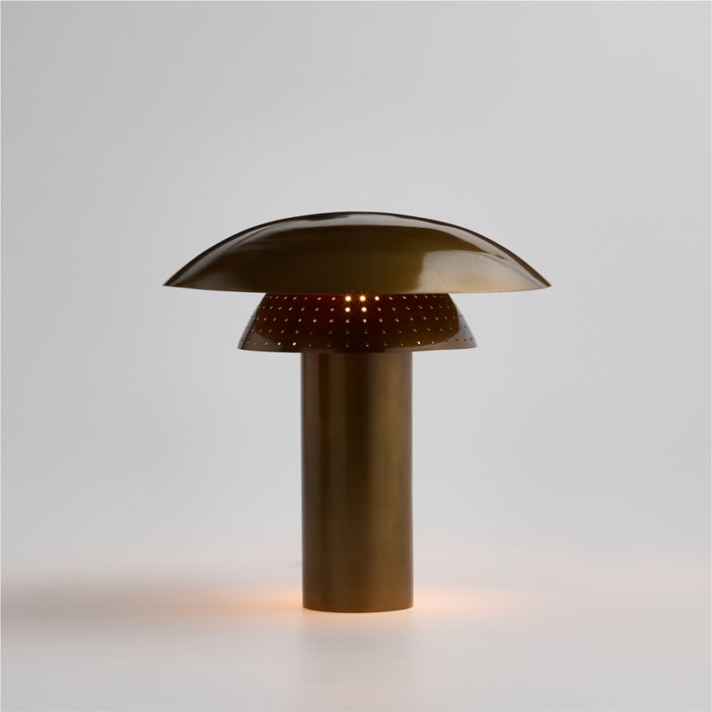Den Brass Table Lamp with Metal Shade 14.25" - image 1 of 7