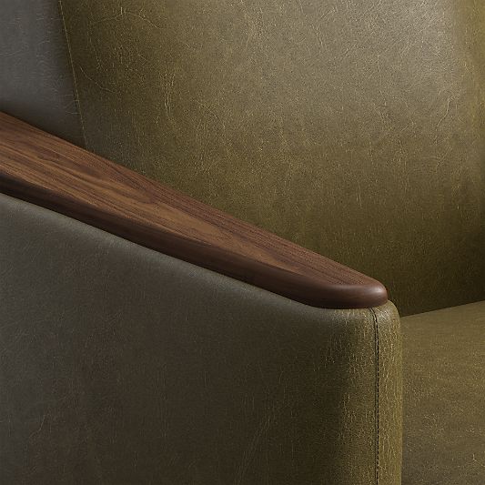 Dunbar Leather Swivel Accent Chair