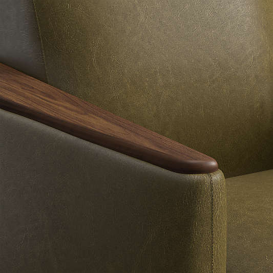 Dunbar Leather Swivel Accent Chair