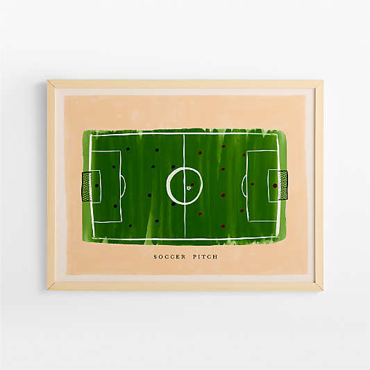 Pitch Perfect Soccer Field Framed Wall Art Print