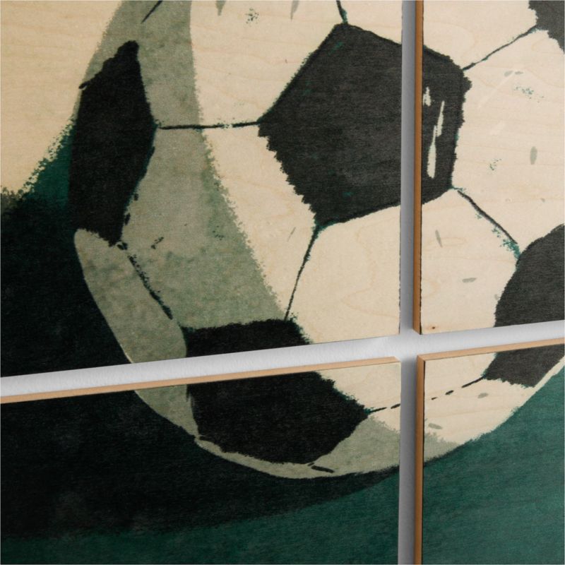 Soccer Quadrant Wall Art on Maple Wood - image 3 of 4