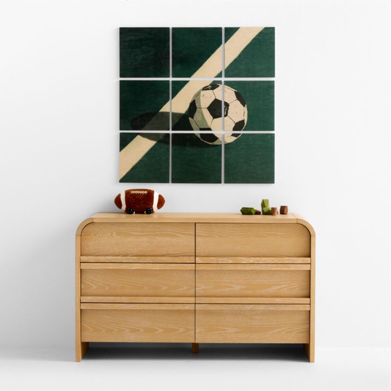 Soccer Quadrant Wall Art on Maple Wood - image 1 of 4