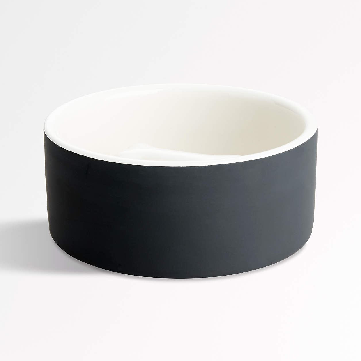 PAIKKA Medium SlowFeed Black Ceramic Dog Bowl + Reviews Crate & Barrel