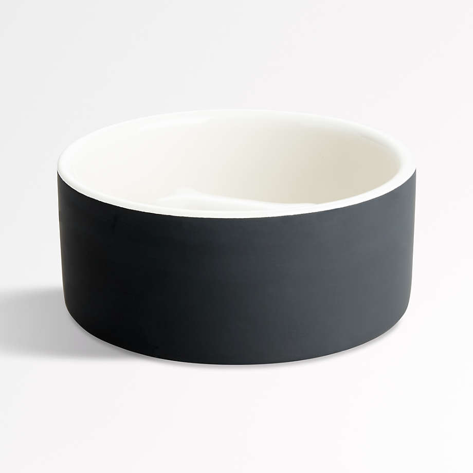 PAIKKA Medium Slow-Feed Black Ceramic Dog Bowl + Reviews