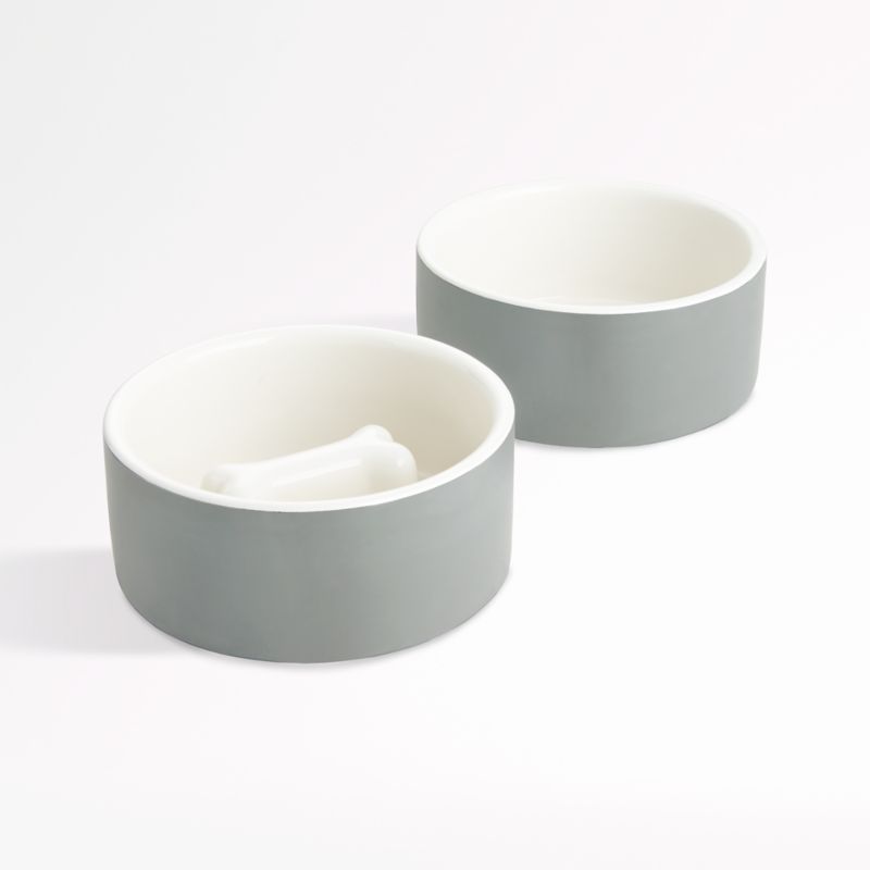 PAIKKA ® Medium Grey Ceramic Dog Water Bowl - image 6 of 10