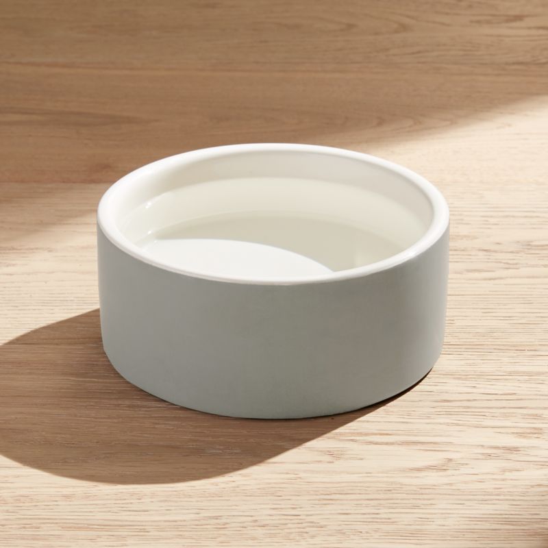 PAIKKA ® Medium Grey Ceramic Dog Water Bowl - image 5 of 10