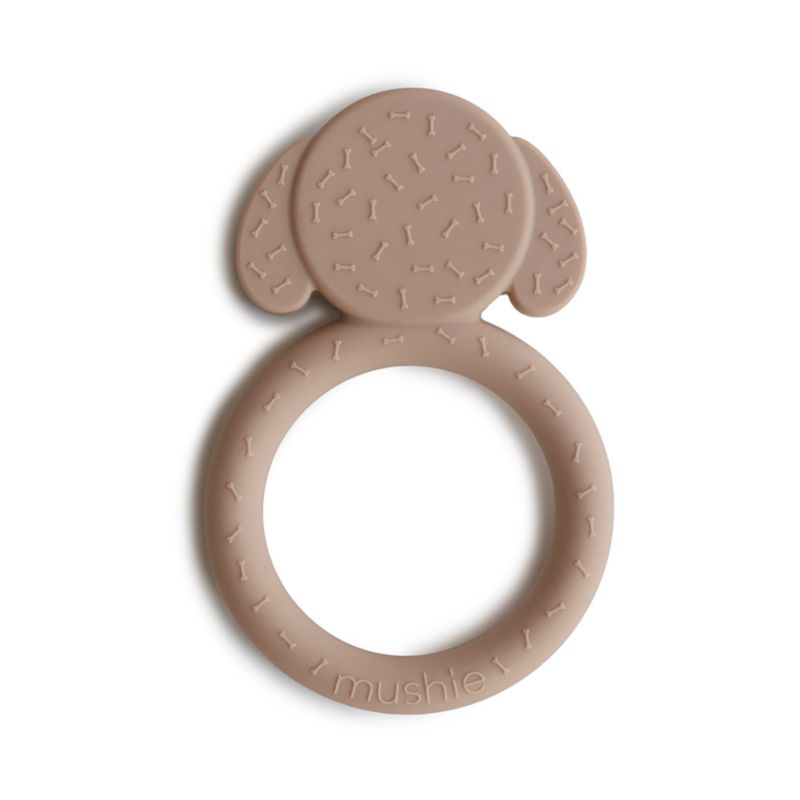 Mushie Light Brown Dog Silicone Baby Teether - image 5 of 6