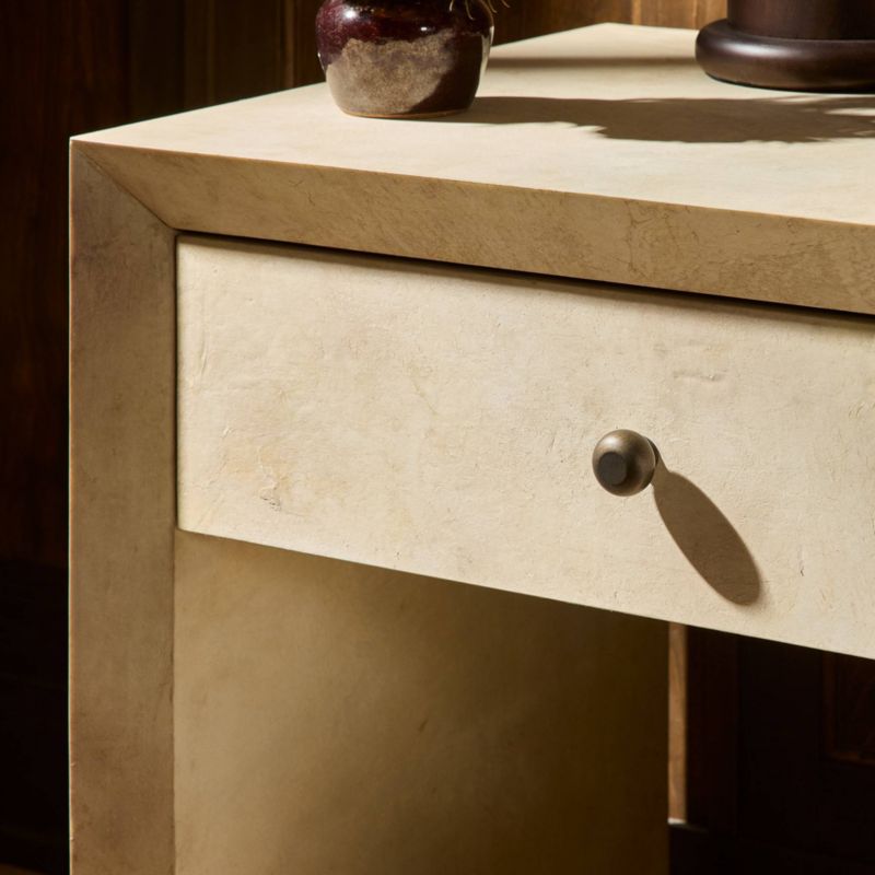 Dolly 25" Leather-Wrapped Nightstand - image 2 of 8