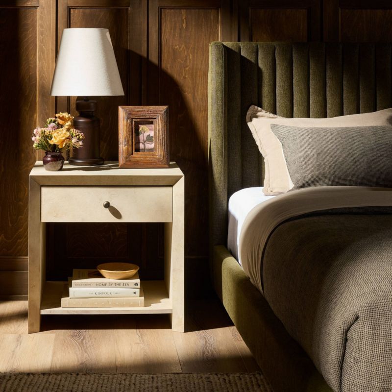 Dolly 25" Leather-Wrapped Nightstand - image 1 of 8