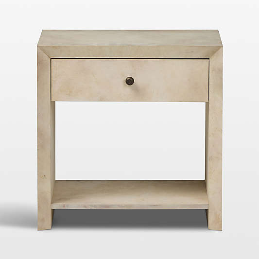 Dolly 25" Leather-Wrapped Nightstand
